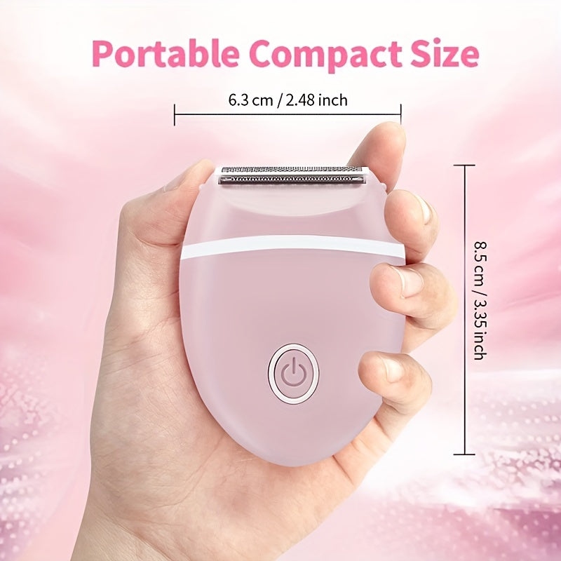 Cordless Electric Shaver for Women - Portable Trimmer with Detachable Head for Bikini, Legs, Underarms, and Public Hair - Wet/Dry Use for Smooth, Comfortable Shaving