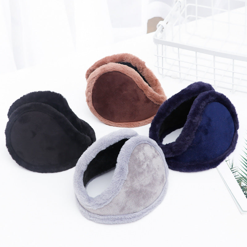Warm Thicken Velvet Earmuffs Winter Outdoor Cycling Fleece Rabbit Fur Women Ear Cover Protector Plush Soft Ear Muffs Mask