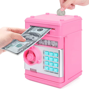 ATM Deposit Box Coin Deposit Box With Password, Kid-safe Money Jar With Automatic Grab Money Slot, Christmas, Thanksgiving Birthday Gift Toy Deposit Box For Girls And Boys Over 3 Years Old