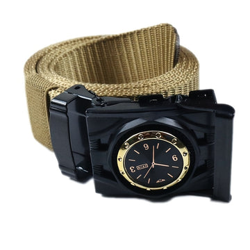 1pc Men's Clock Press Nylon Canvas Belt