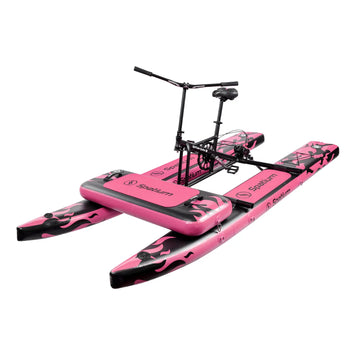 Spatium Inflatable Pedal Sea Portable PVC Water Bike Water Sports Bicycle Aqua Bike Water Bike Pedal Boat for Adult
