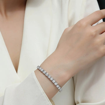 5mm Moissanite Tennis Chain Fine Men Women Bracelet Luxury Gemstone Bracelet 925 Silver Gem Bracelet Tennis Chain