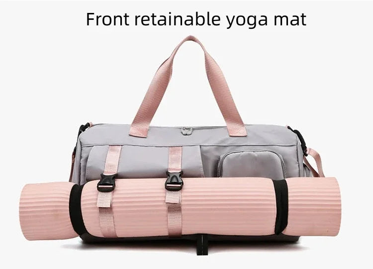 Customized High-capacity Men's Sports Waterproof Gym Bag with Shoe Compartment and Dry and Wet Separation Pocket for Women's Gym