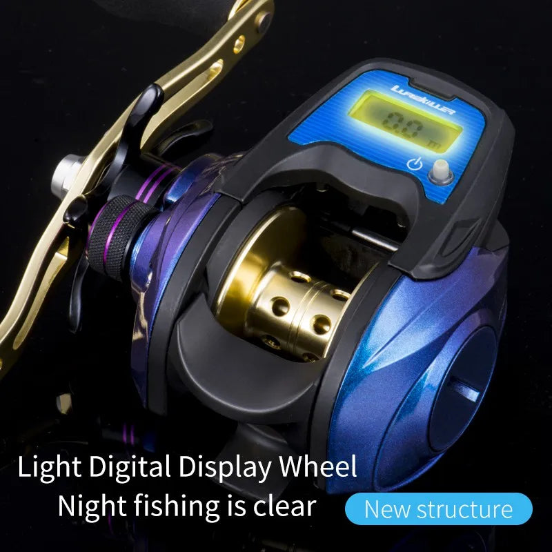 Lurekiller Digital Pro Electronic Fishing Reel Gear Ratio 6.3:1 Bacasting Reel Boat Reel