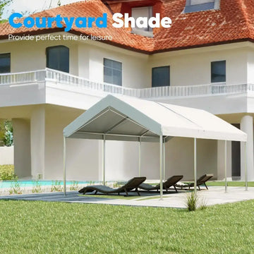 XZ OEM ODM Custom Outdoor 10x20ft Heavy Duty Carport Car Canopy Garage Boat Shelter Car Roof Tent Aluminum Carport