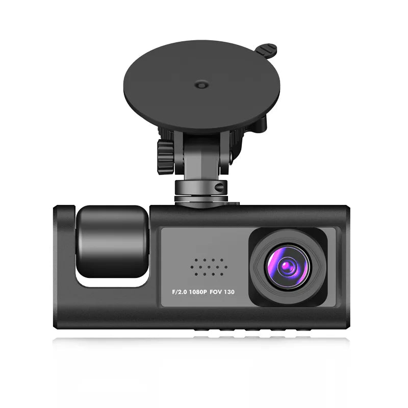 3 Channel Dash Cam Dashcam Front and Rear Video Recorder Three Lens Car Camera with Rear View DVR 24H Parking Monitor Black Box