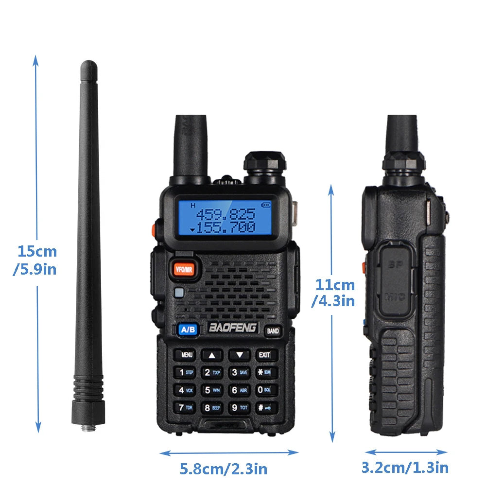 1pcs US Warehouse Stock Dual Band Ham Intercom Waki Taki BF UV-5R Boafeng for Baofeng 8W Two Way for Radio Long Range Walkie