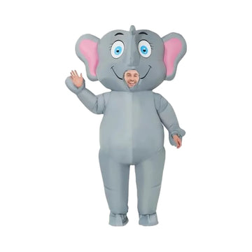 GOOSH Funny Inflatable Elephant Costume for Adults Halloween Blow-up Cosplay for Men and Women Party Decorations
