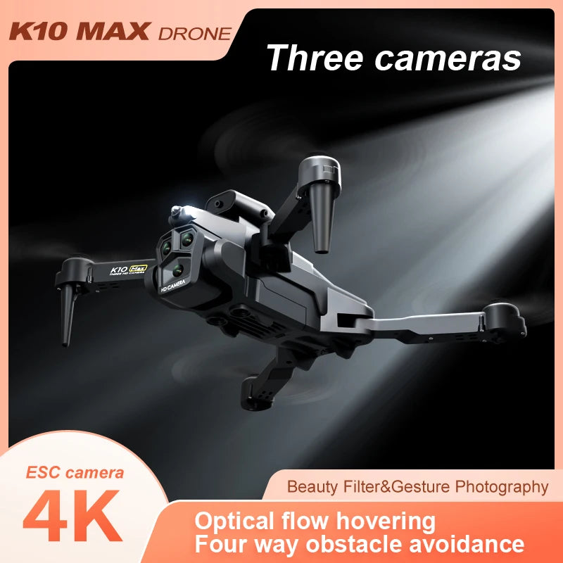 4k HD Remote Control Aircraft Three Cameras 4k High Empty Drone Folding Obstacle Avoidance Quadcopter Battery Life of 15 Minutes