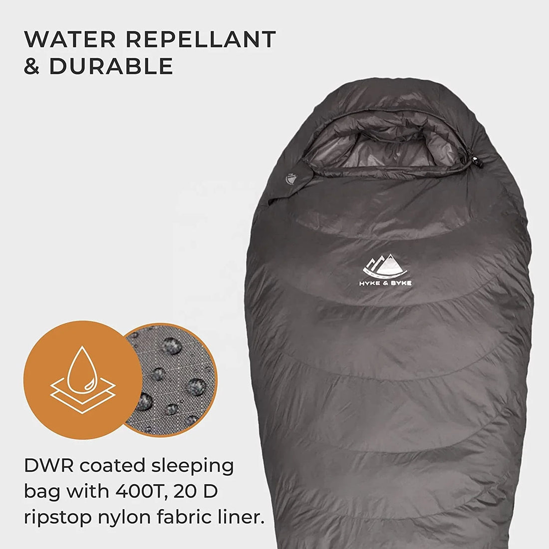 Woqi High Quality Warm Waterproof Mummy  400G Duck Down Sleeping Bag with Compression Sack for Outdoor