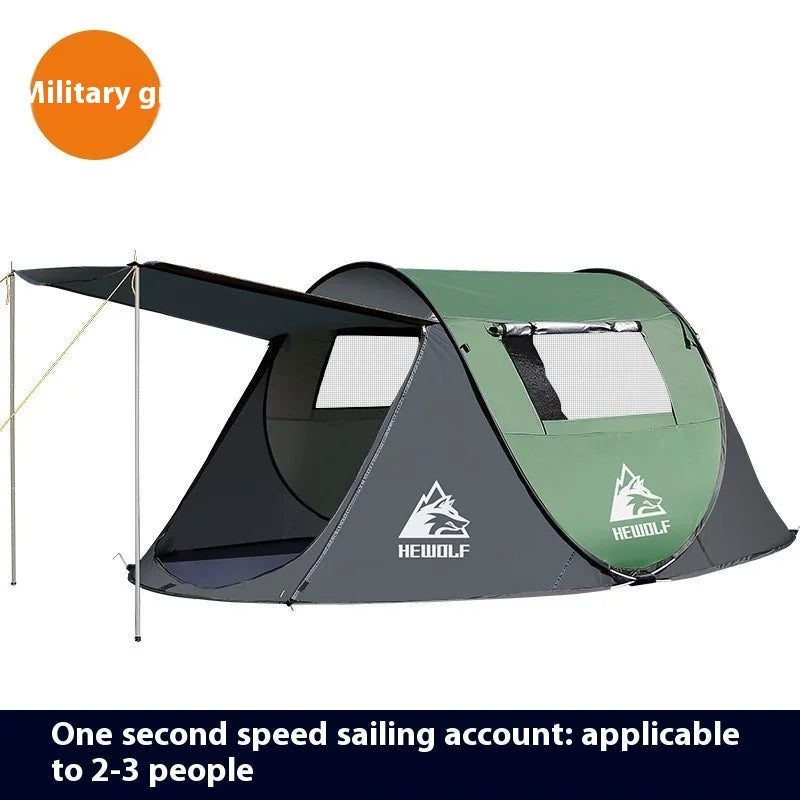 Full-Automatic Outdoor Boat Tent Hand-Throwing Quick Opening Windproof Oxford Sunscreen Field Camping Tent