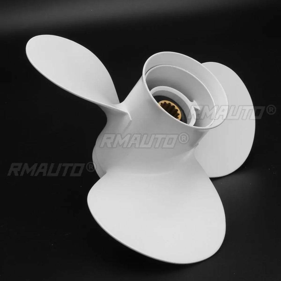 11 3/8X12 Boat Outboard Propeller for Yamaha 40 48 50 55 60HP Aluminum 13 Spline Tooths Diameter 90mm White 3 Blades
