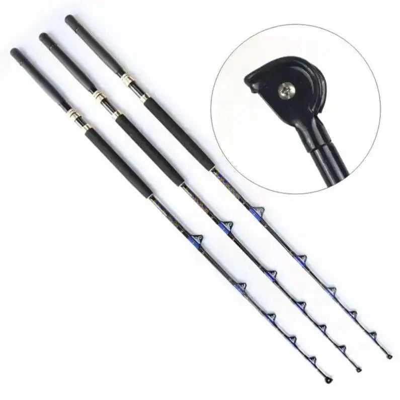 Boat Fishing Rods Heavy Duty Deep Sea Big Game Fishing Trolling Rod With 30Lb 50Lb 80Lb 100Lb 130Lb