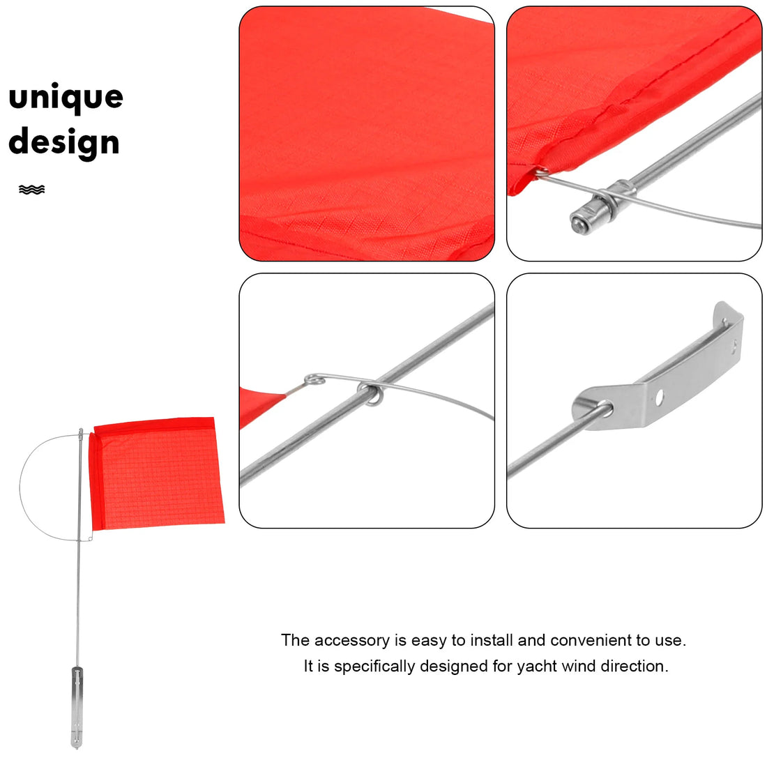 130 110Mm Marine Wind Direction Flag Boat Accessories 304 Stainless Steel Yacht Windsock Outdoor Wind Indicator Flags For