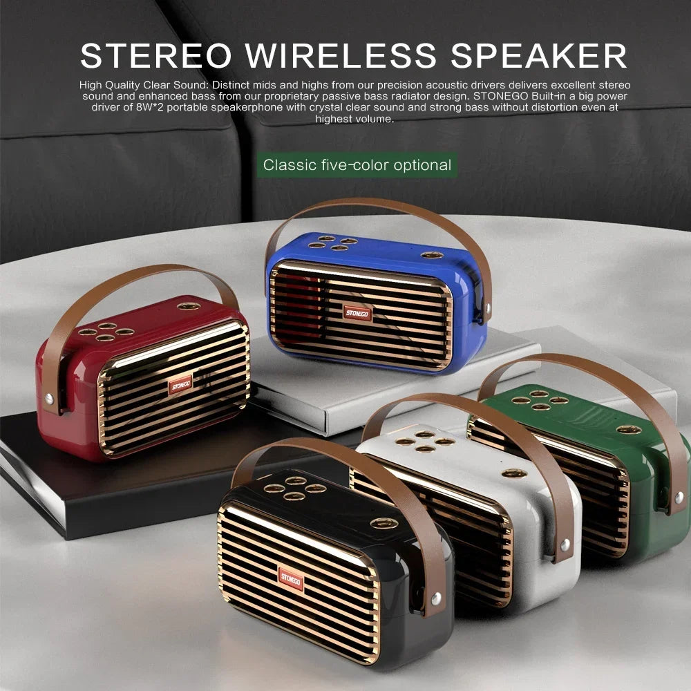 Wireless Bluetooth Speaker with Stereo Sound Extended Bass TWS Bluetooth 5 0 TF Card USB AUX Audio Input