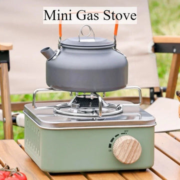 Camping Retro Gas Stove, High-flame Cross-shaped Stable Support Box Stove, Portable Cassette Stove for Outdoor Camping