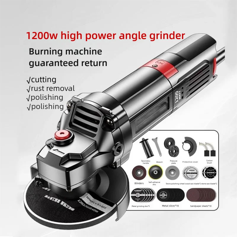 Pure Copper Motor Angle Grinder Polishing Machine Multifunctional Small Polishing Cutting Machine Hand Grinding Wheel Household