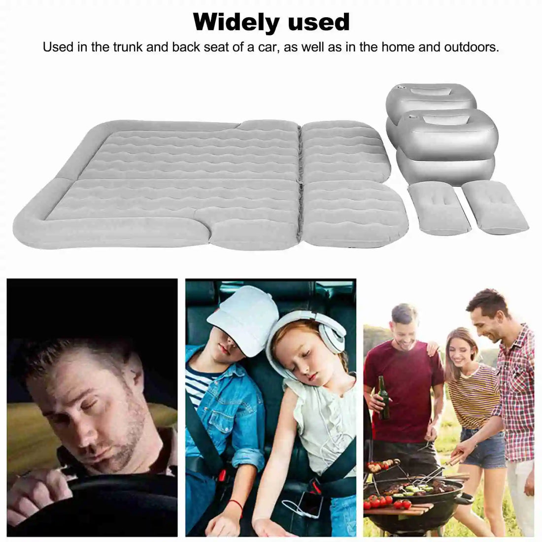 Air Mattress Camping Bed Car Air Mattress Vehicle Inflatable Thickened Travel Bed Sleeping Pad Camping Accessory Car Supplies