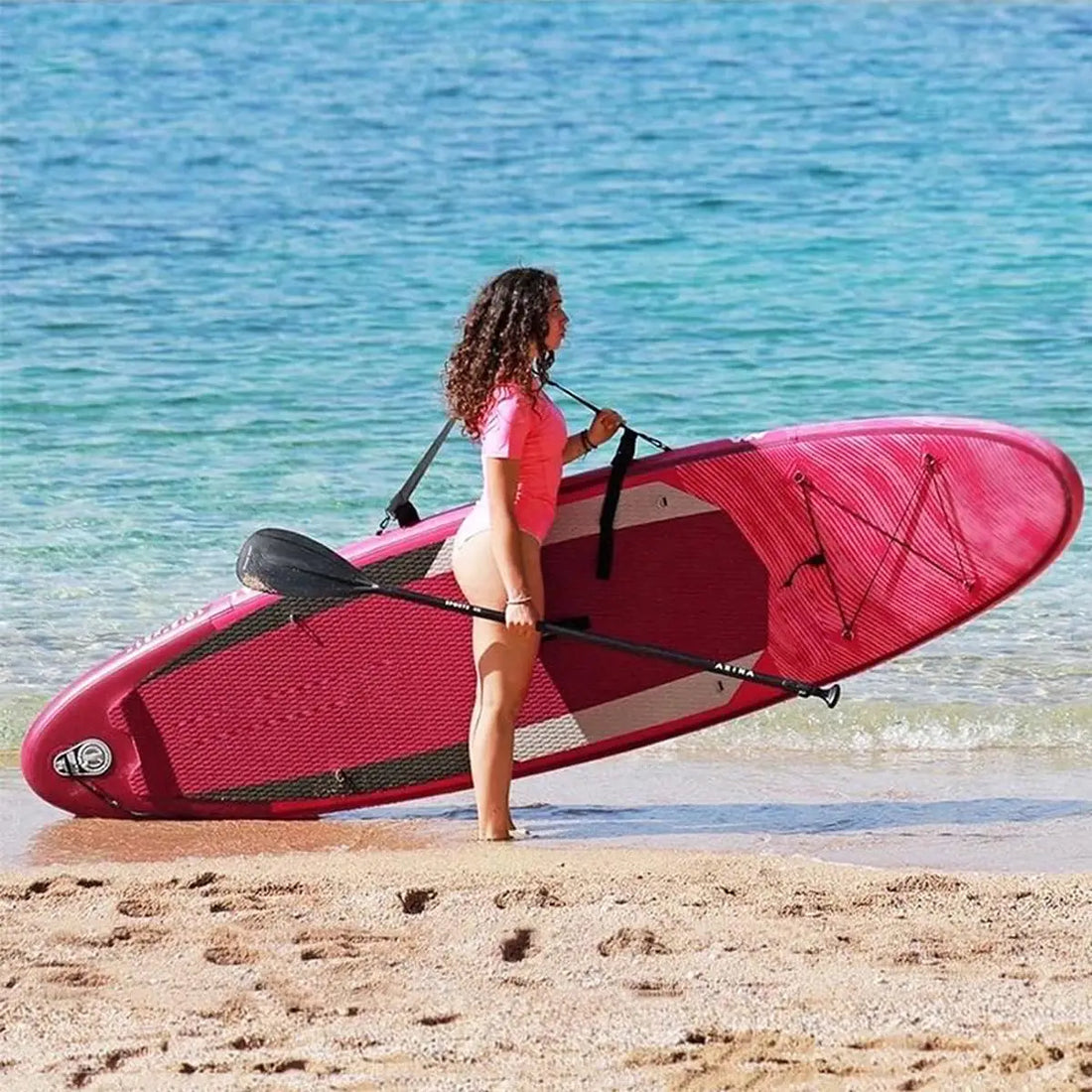 Paddleboard straps, adjustable heavy SUP, kayaking, surfboard shoulder straps with metal accessories and drawstring bags