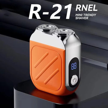 Electric Razor IPX7 Waterproof Mini Dual-head Magnetic Ultra-clean Shaving Portable Digital Display Electric Beard Shaver