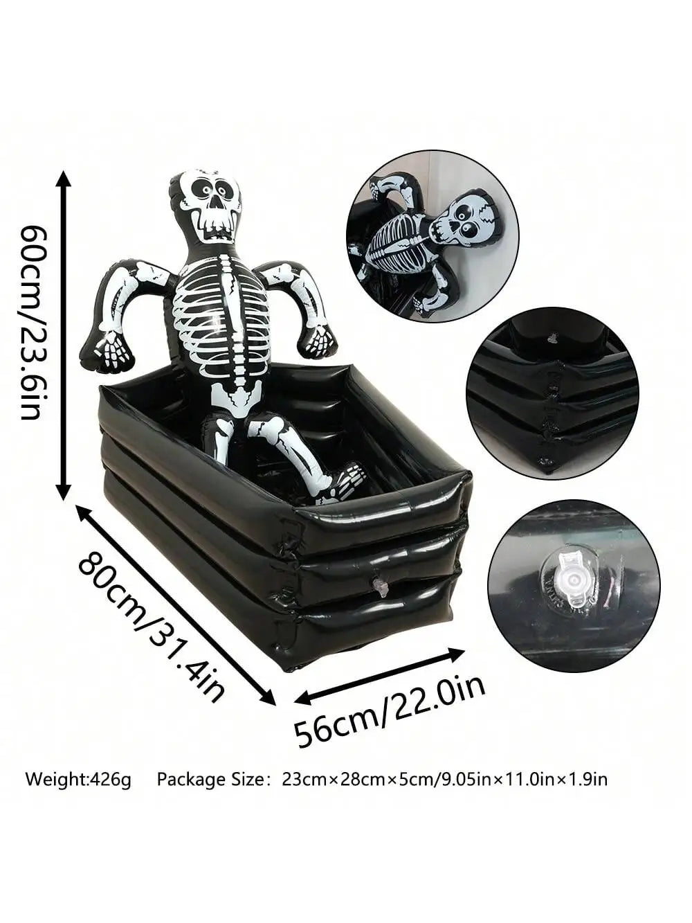 Halloween Decoration Skull Ice Bucket Halloween Party Supplies Beverage Bucket Halloween Decorations Storage Bucket Ice Trough