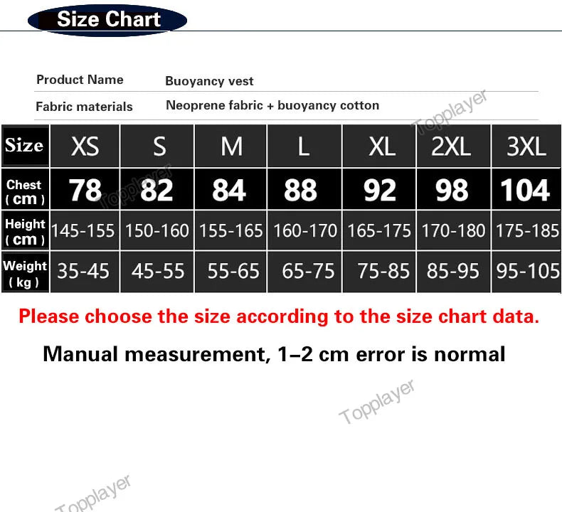 Super Buoyancy Neoprene Life Jacket High Quality Adult Children Surf Raft Kayak Fishing Water Sport Swimming Premium Life Vest