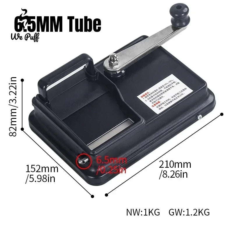WE PUFF 5.5/6.5/8.0mm Smoke Tube Filling Tobacco Rolling Machine Aluminum Alloy Roller Grass Stuffing DIY Cigarette Maker Gift