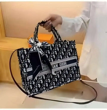 2025 New Design Printed Canvas Large Capacity Tote Bag Fashionally Sophisticated Retro Handbag Luxury Designer Shoulder Bag