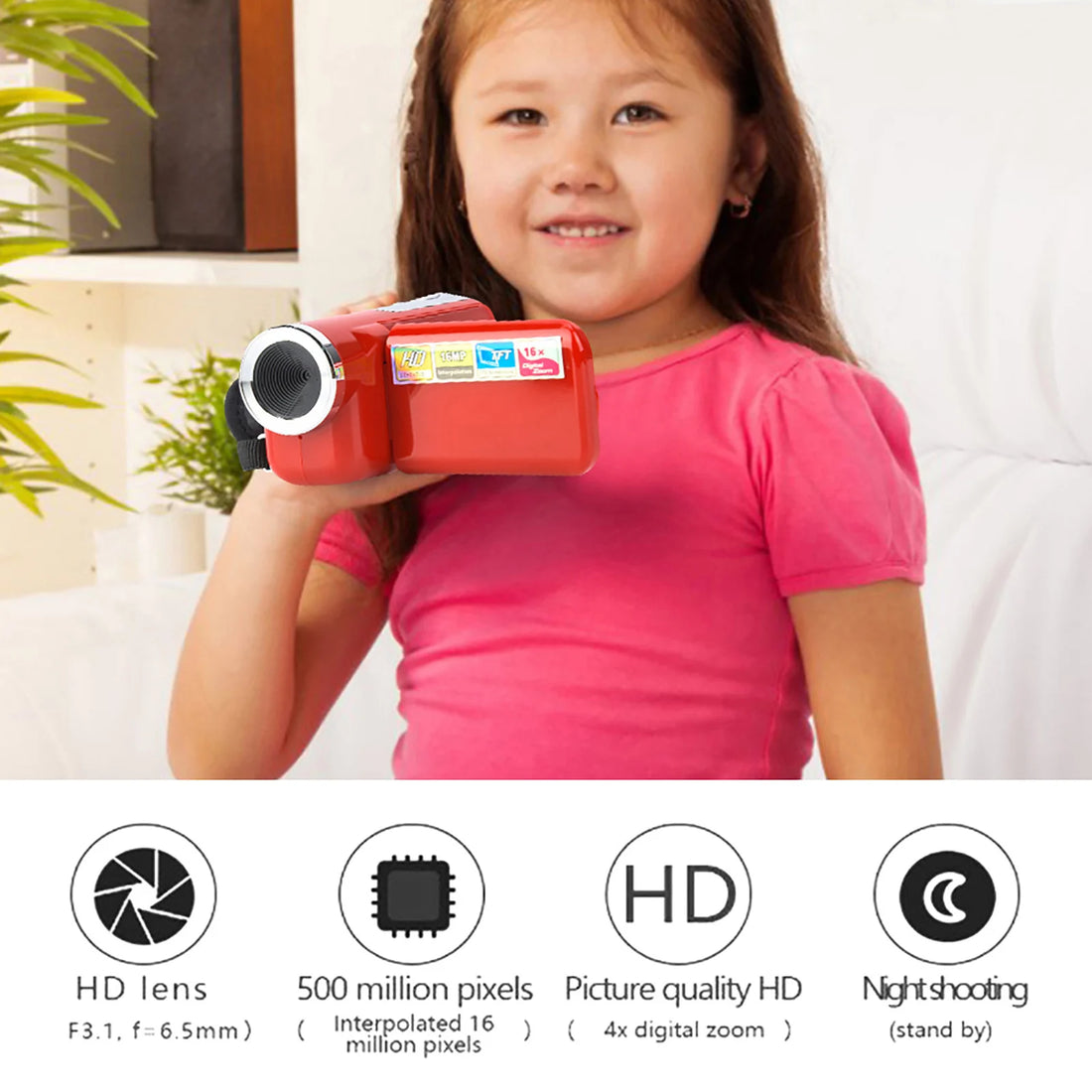 Digital Video Camera  Portable Children Kids HD Digital Video Camera Camcorder with  LCD Sceen  Camcorder Recorder