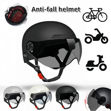 Male and female motorcycle helmet bicycle open face 3C helmet glasses sun visor lightweight scooter retro helmet with goggles
