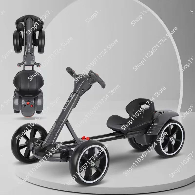 Children's Electric Kart Can Sit Remote Control Folding