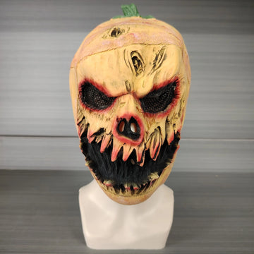 Halloween Decorations Horror Pumpkin Latex Full Head Ghost Mask Prop Cosplay Prank Evil Costume Performance Prop NPC Party Masks