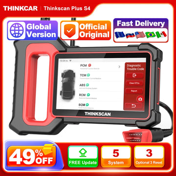 THINKCAR THINKSCAN PLUS S4 S7 ABS SRS ECM System Car Diagnostic Tools OBD2 Auto Scanner OBD 2 Code Coder Reader Free Update