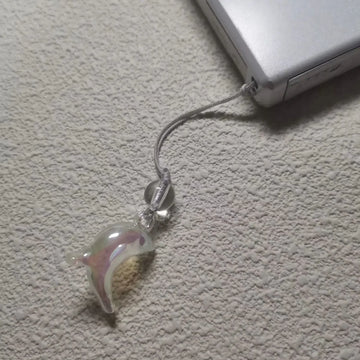 Bling Dolphin Phone Charms Pendant Cute Kawaii Schoolbag Key Chain Accessories For iPhone 15Promax Airpods Books Ins Korea New