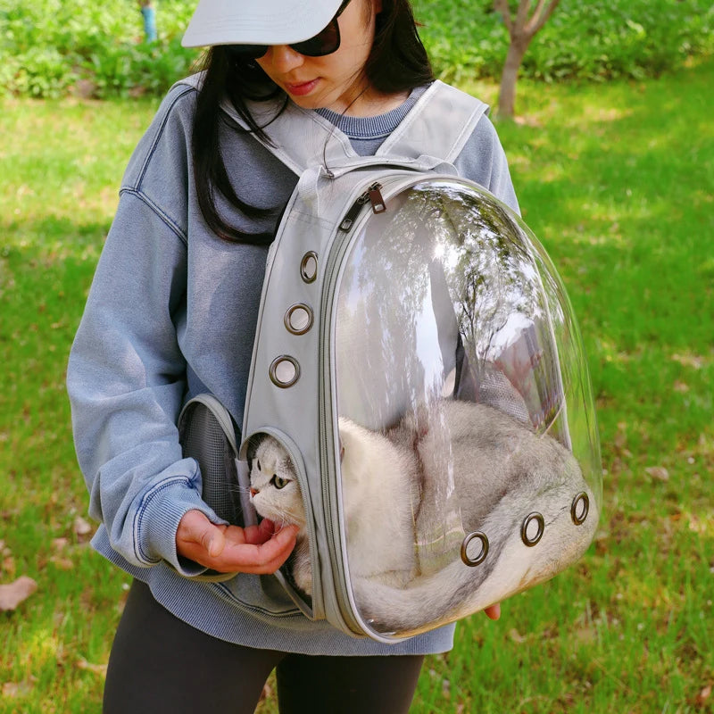 Pet Carrying Bag Space Pet Backpacks Breathable Portable Transparent Backpack Puppy Dog cat Transport Carrier Space Capsule Bags