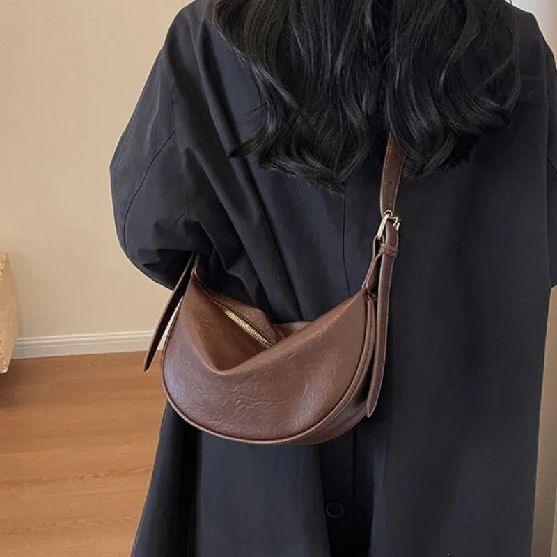 2025 Crossbody Bags for Women Large Capacity Luxury Handbags Solid Soft Shoulder Bags Female Casual Travel Hobos Bag Vintage Sac