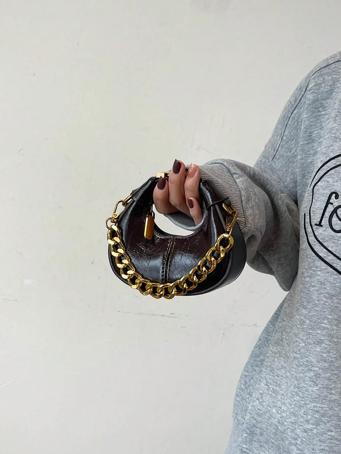 Fashionable Small Handbag, Minimalist Stylish Texture Elegant Style Shoulder Bag, New Casual 	Top Handle Bag For Women