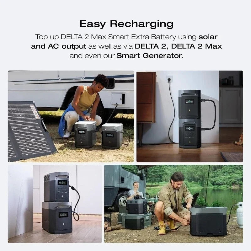 2025 DELTA 2 Max Power Station Extra Battery, 2048Wh LiFePO4 (LFP) Battery, Compatible with DELTA 2&DELTA Max 2000&DELTA 2