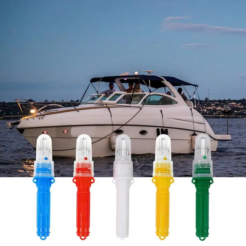 LED Boating Flares Fishing Light Waterproof Buoy Fish Luring Tool Electronic Day/Night Flare Safety Kit Electronic Light-Control