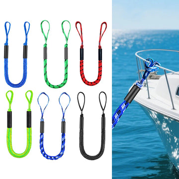 Bungee Dock Line Mooring Rope 4'-5.5' Boat Dock Rope For-Kayak Jet Ski Boat High Elastic Lashing Rope Boat Accessories