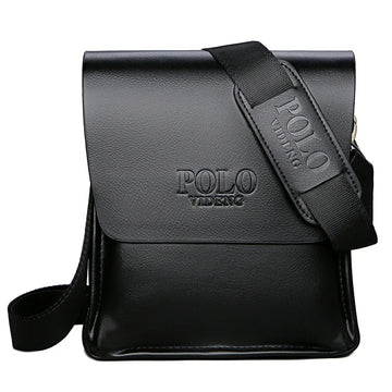 Men's POLO Crossbody Bag Casual Business Style Vertical Shoulder Bag High-quality Leather Trendy Men's Bag Daily Commuting