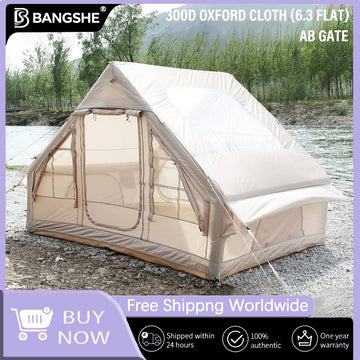 Inflate and Go Camping Tent for 3-4 Persons, Waterproof and Thickened Material Ensures Dry and Cozy Overnights in Nature