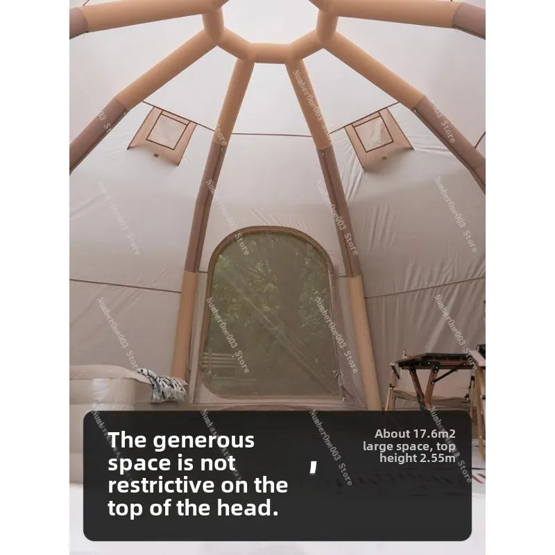 Spherical Inflatable Tent Castle 17 Flat Outdoor Camping Rain-Proof Thermal Thickened Camping Overnight Full Set Instrument