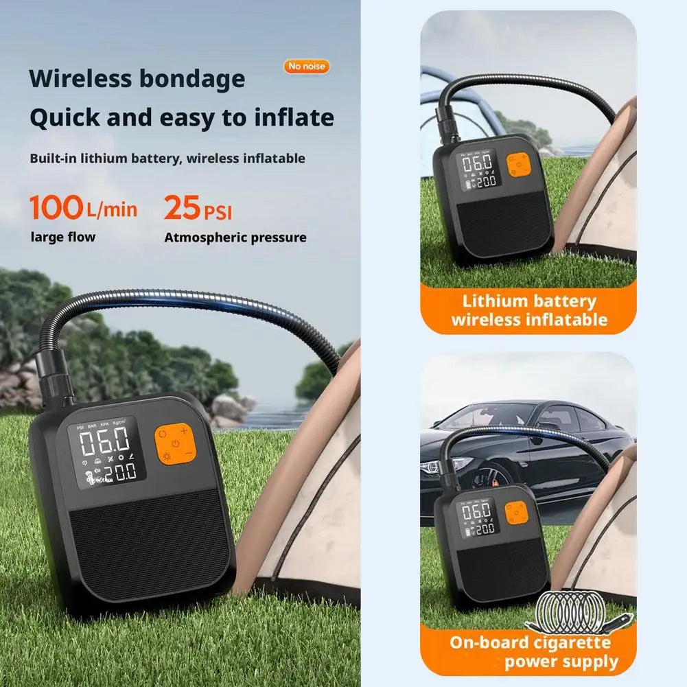 25PSI Electric Paddle Board Pump Portable Sup Pump 2000mAh  Rechargeable Electric Pump For Kayak Boat Inflator Outdoor Surfing