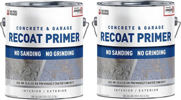338806-2PK Concrete & Garage Floor Recoat Primer, Gallon, Gray, 2 Pack