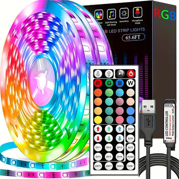 10m 20m Led Strip Lights with 44 Key Remote Control RGB Tape Led Wall Room for Home Bedroom Party Decor TV Backlight