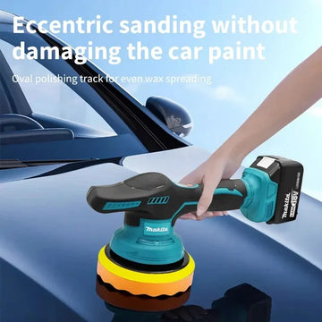8 Gears Electric Car Polisher Digital Display Cordless 4S Shop Car Beauty Tools Waxing Polishing Machine MT 18V Battery