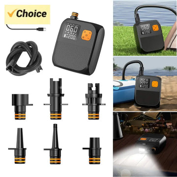 Wireless Air Pump Rechargeable Electric Paddle Board Pump 25PSI Portable SUP Air Pump Inflatable Kayaks Boats Accessories