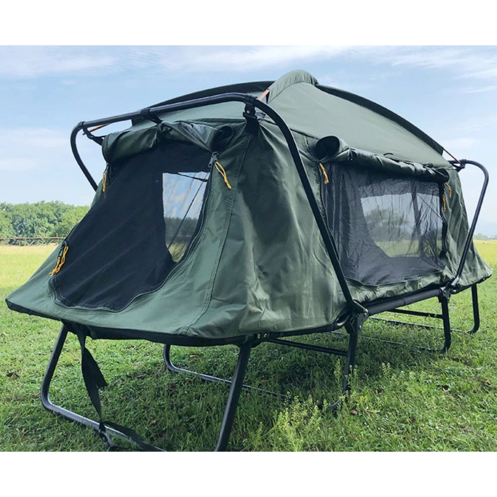 Hot Sale Outdoor Camping Off Ground Waterproof 1-2 Person Portable Foldable Fishing Sleeping Tent