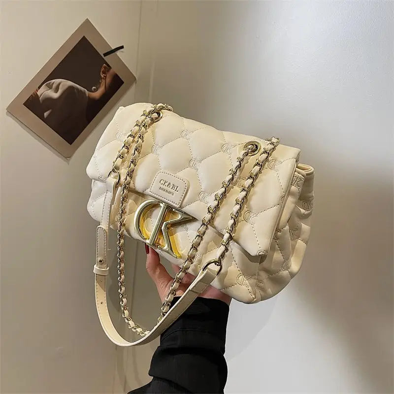 Designer style bag 2025 new model high-end bag - single shoulder fashionable diamond-shaped chain bag versatile crossbody bag